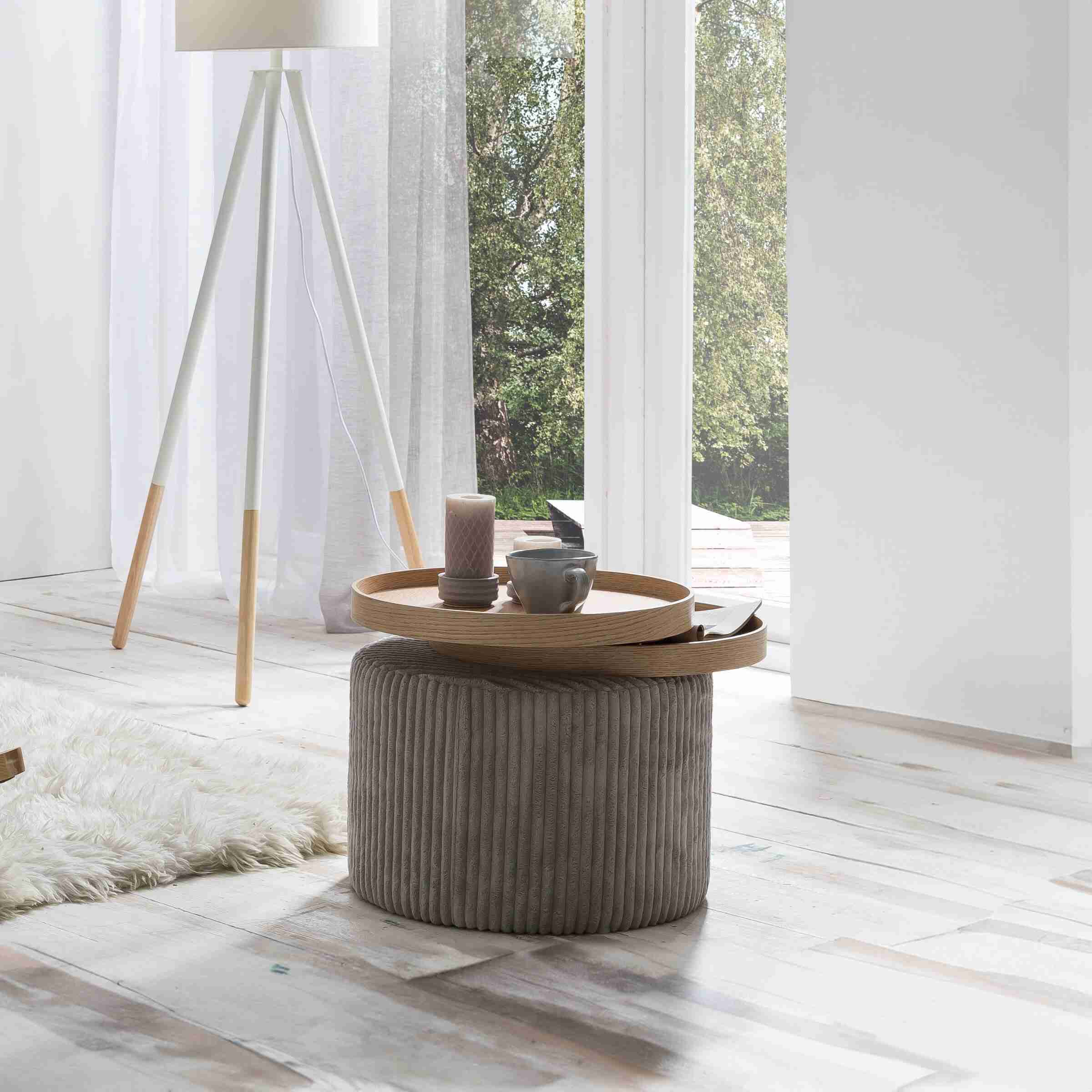 Artistiq Bijzettafel Maddy 50cm - Grijs - Rond