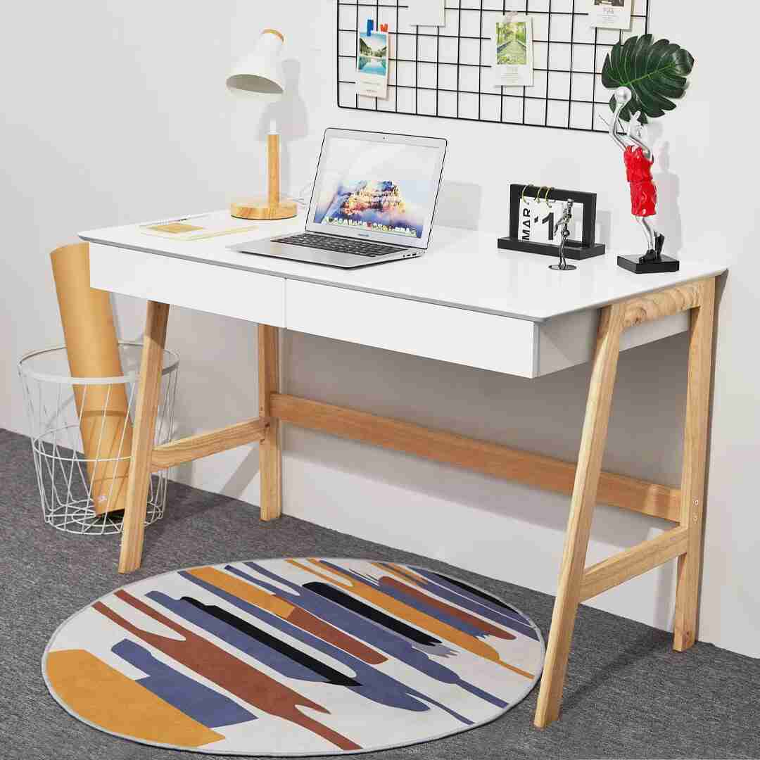 Artistiq Bureau Cristian 120 x 60, met 2 laden - Wit