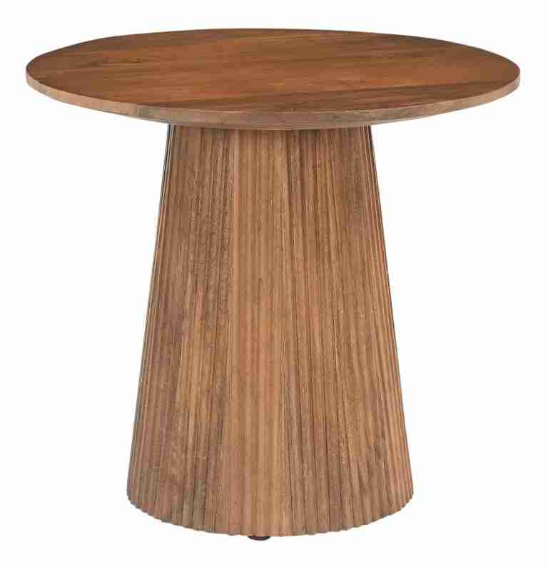 Artistiq Ronde Bijzettafel Dyann Mangohout, 50cm - Bruin