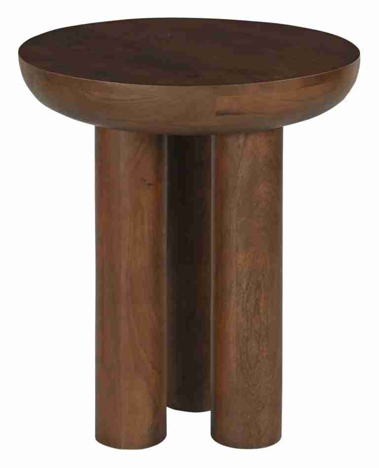 Artistiq Ronde Bijzettafel Leighanna Mangohout, 50cm - Bruin