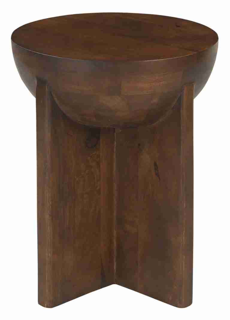 Artistiq Ronde Bijzettafel Sharenna Mangohout, 40cm - Bruin
