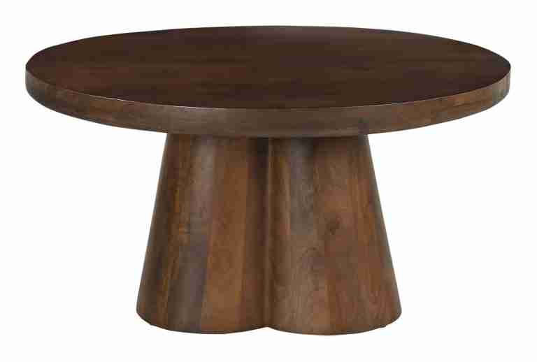 Artistiq Ronde Salontafel Effrey Mangohout, 80cm - Bruin
