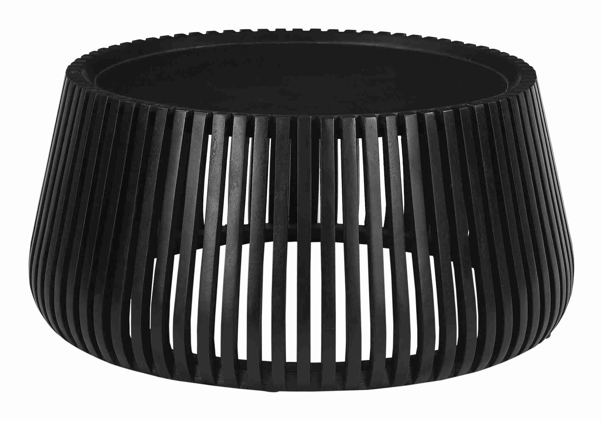 Artistiq Ronde Salontafel Eriverto Mangohout, 80cm - Zwart