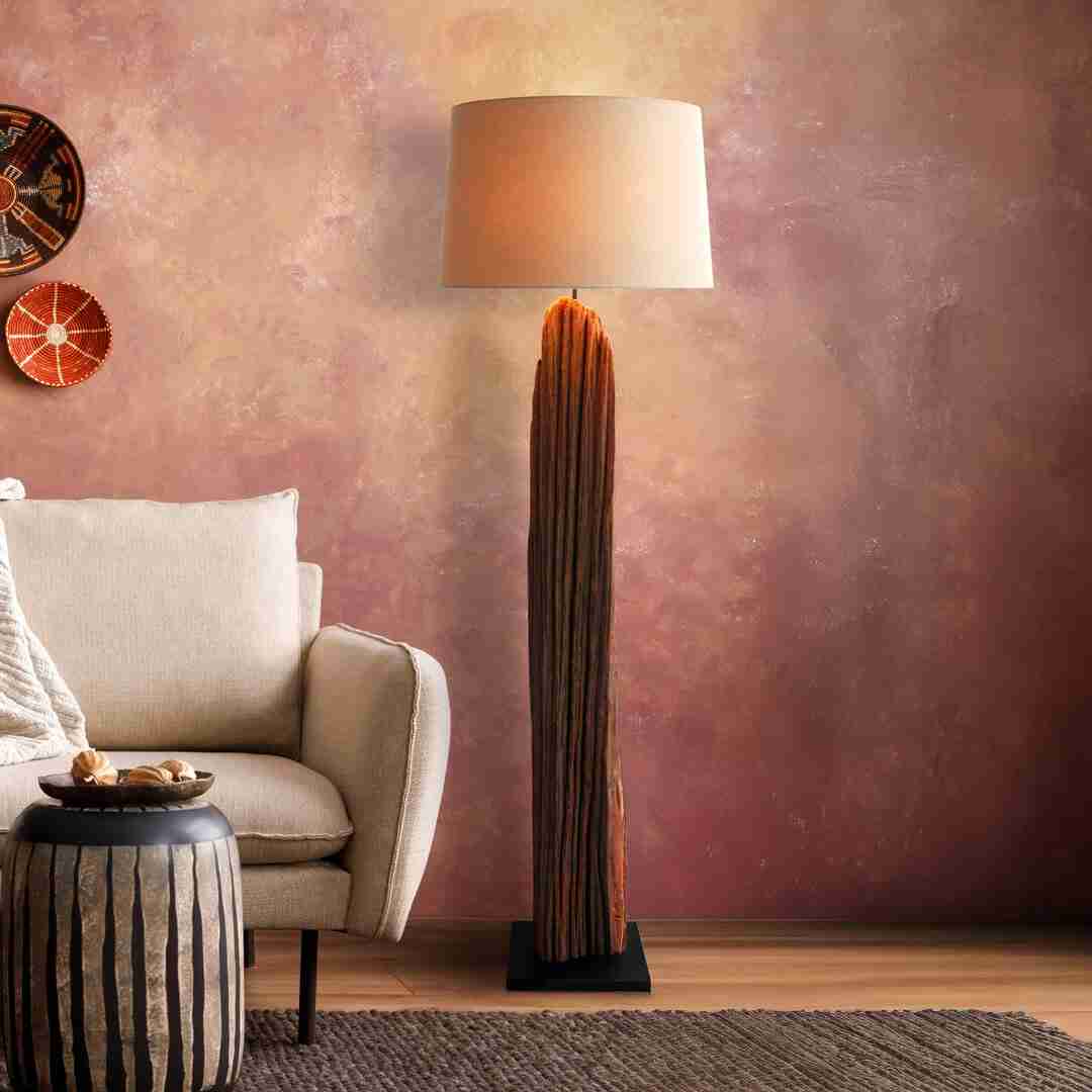 Artistiq Vloerlamp Autry Drijfhout - Bruin