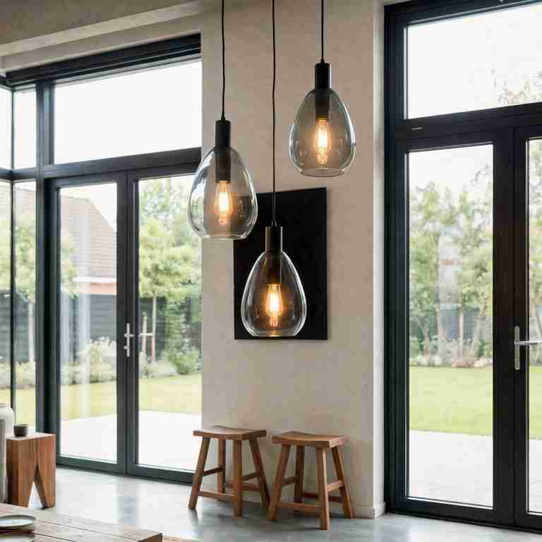 BASE Hanglamp Aislynn 3-lamps, Glas - Smoke