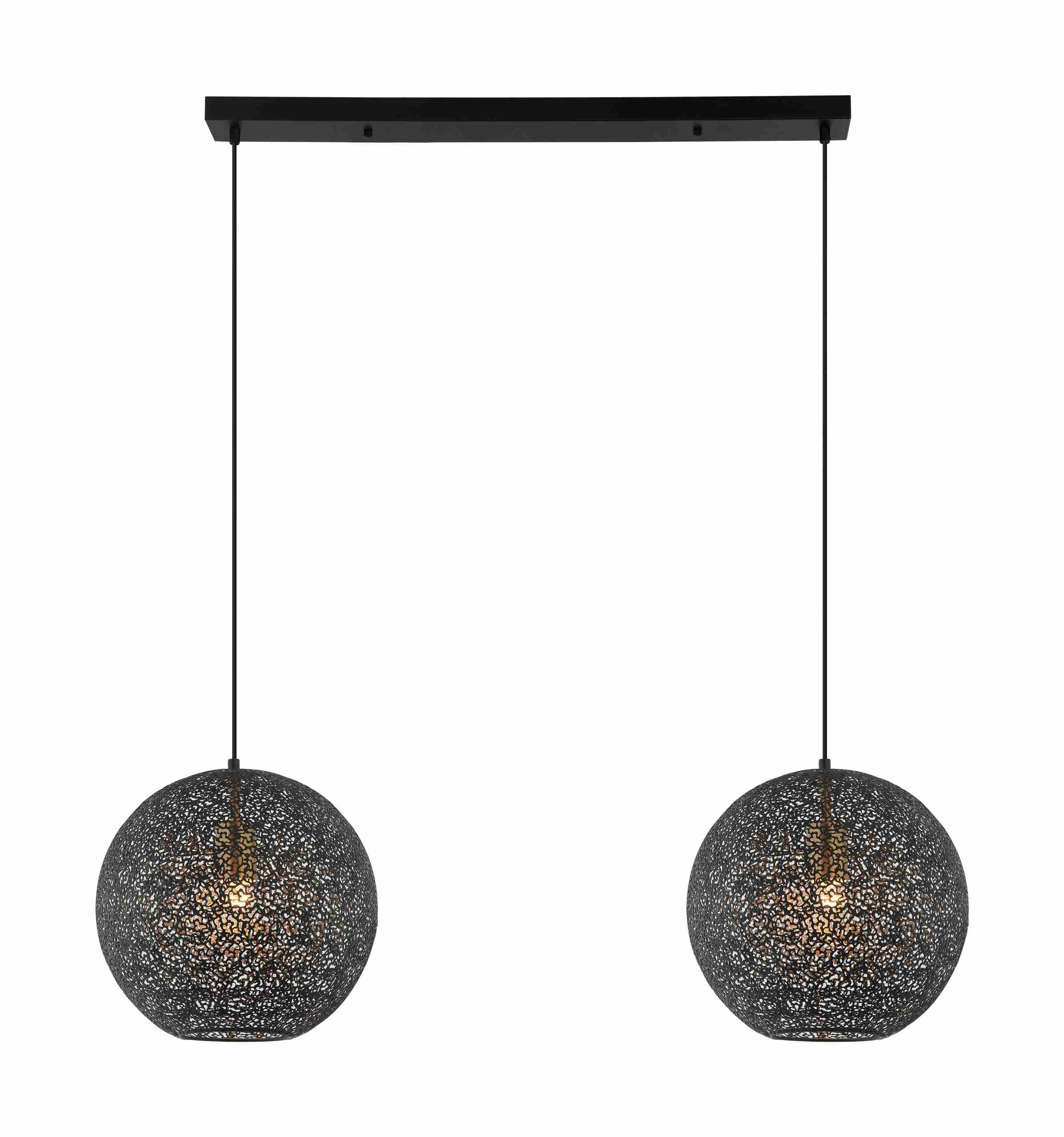 BASE Hanglamp Kasee 2-lamps - Zwart