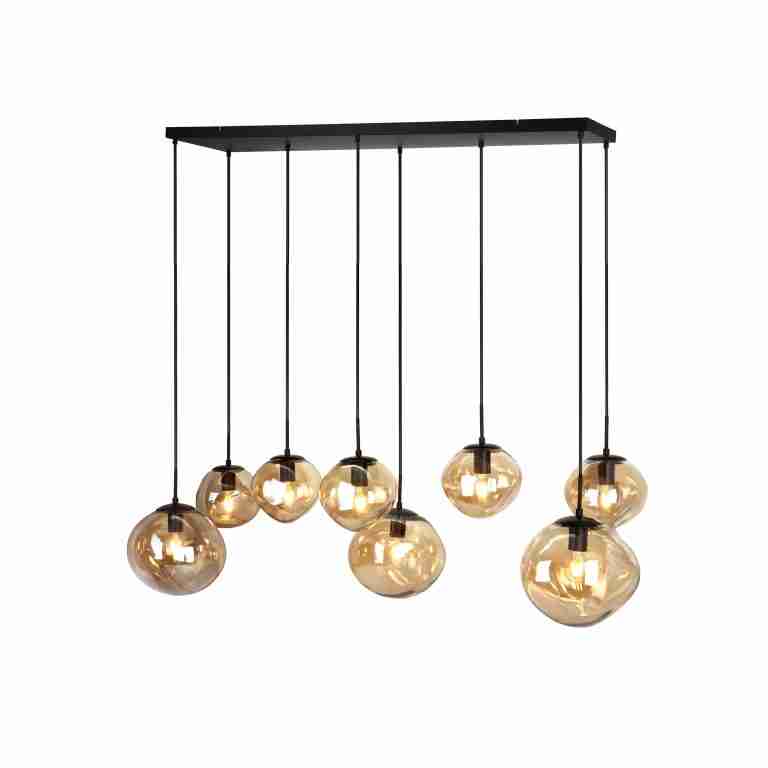 BASE Hanglamp Kasim 8-lamps, Glas - Amber