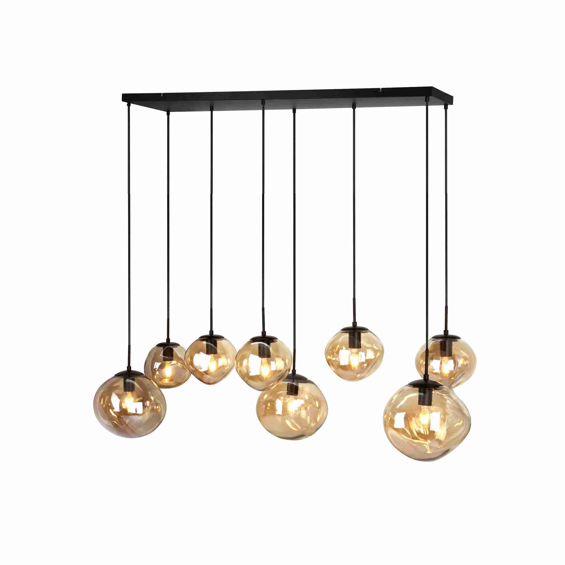 BASE Hanglamp Kasim 8-lamps, Glas - Amber