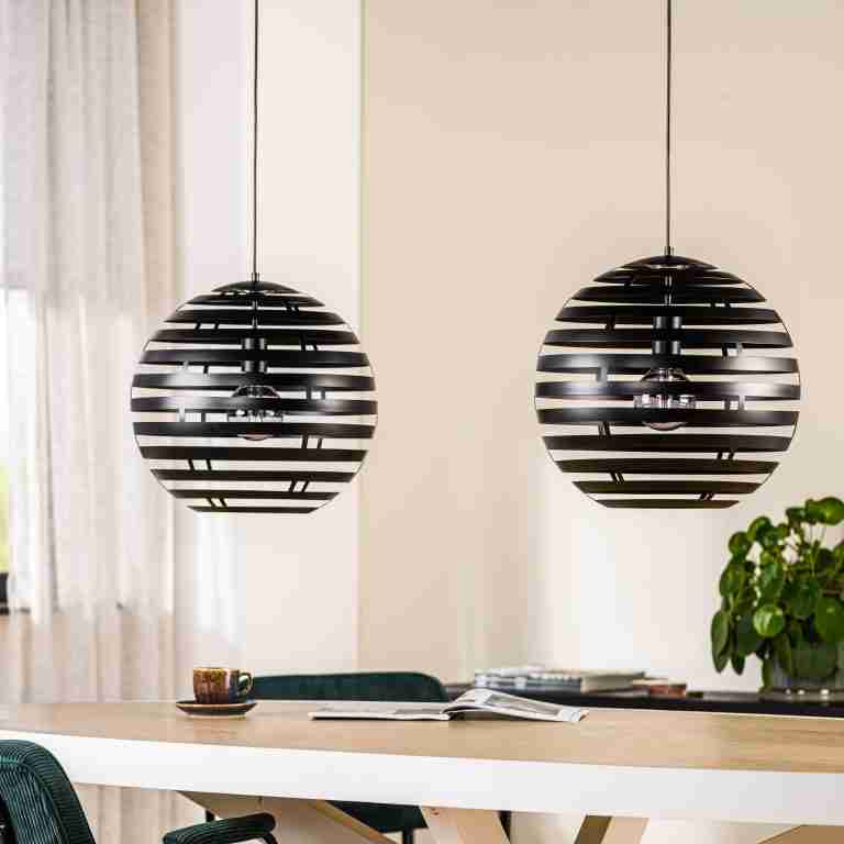 BASE Hanglamp Lando 2-lamps - Zwart