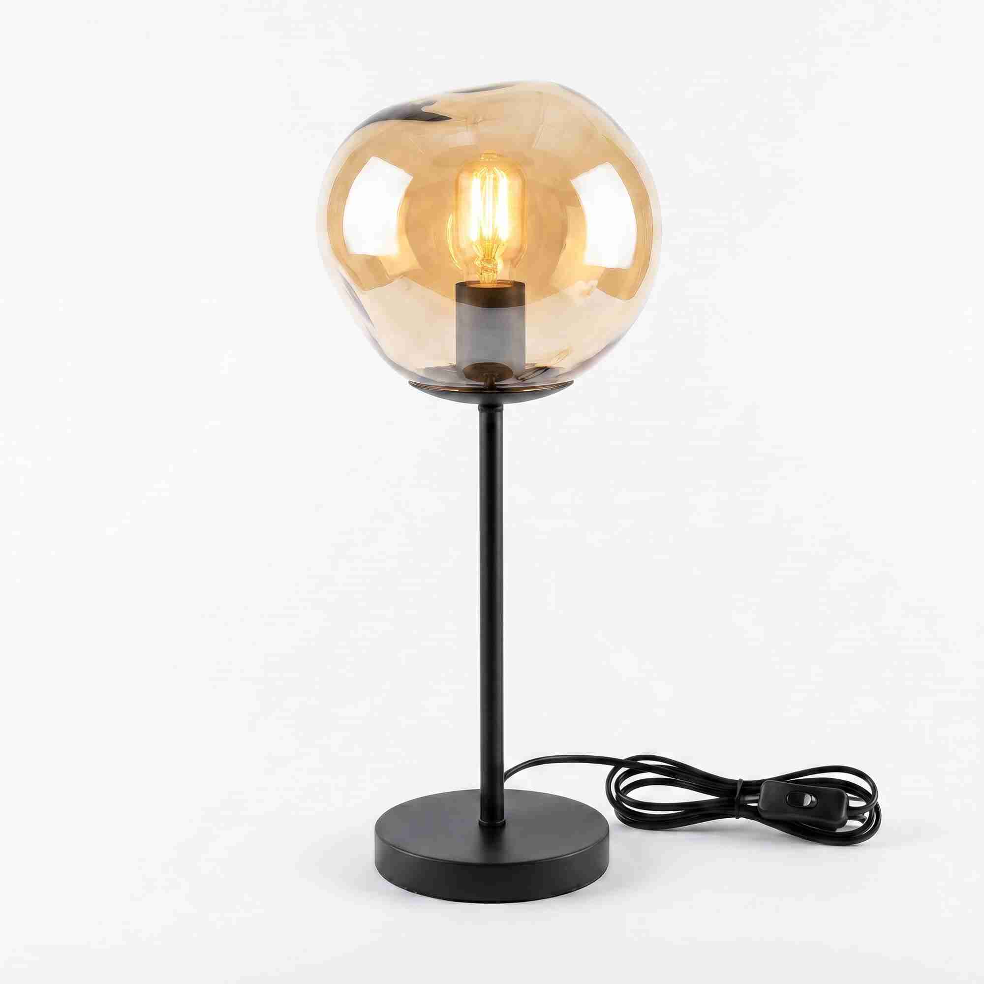 BASE Tafellamp Kasim 1-lamps, Glas - Amber