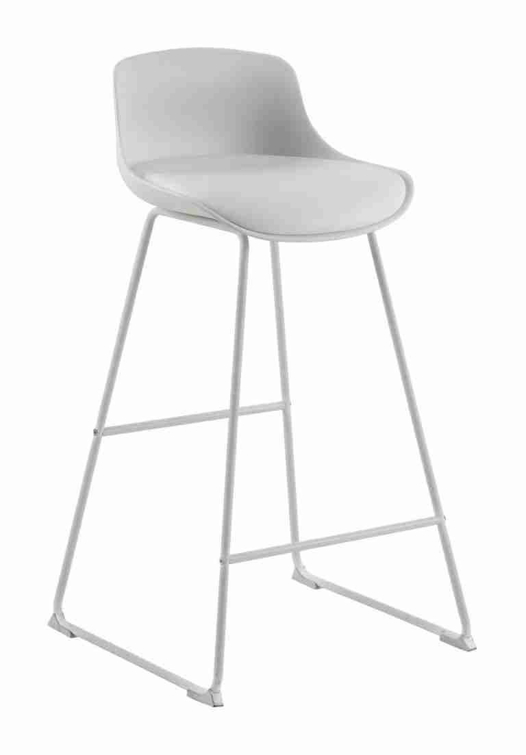Bendt Barkruk Pelle Kunststof - Wit (zithoogte 76cm)
