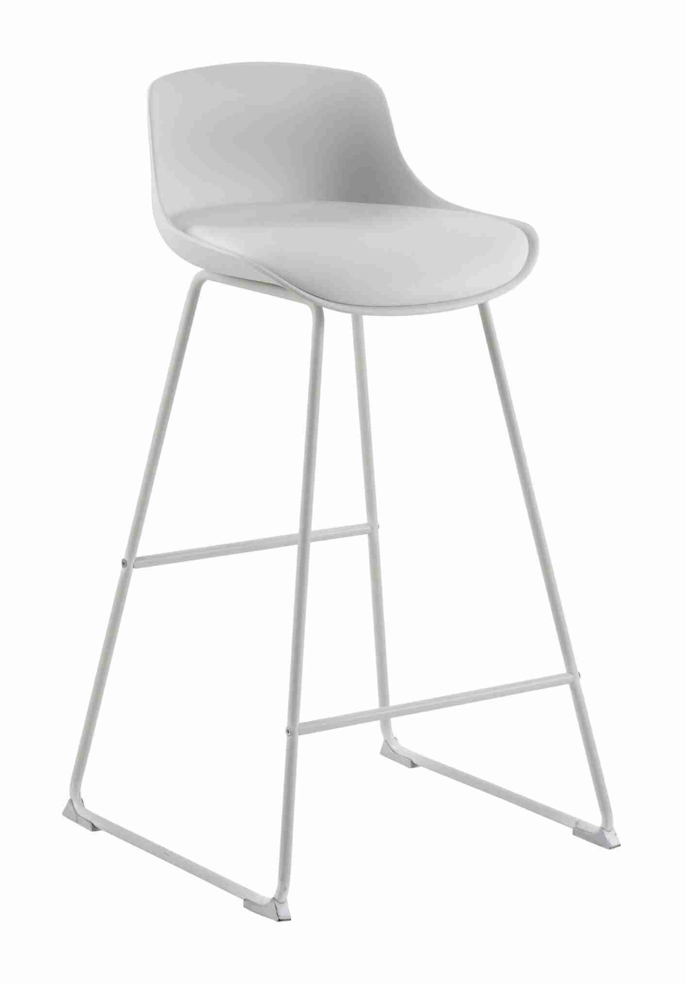 Bendt Barkruk Pelle Kunststof - Wit (zithoogte 76cm)