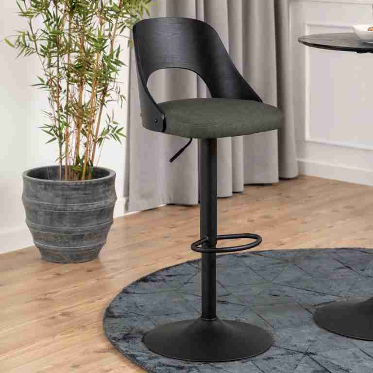 Bendt Draaibare Barkruk Vila - Donkergrijs (zithoogte 62-84cm)