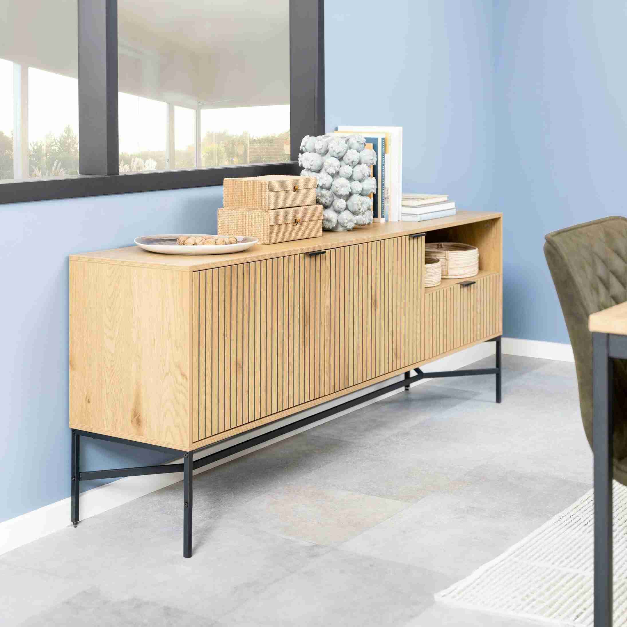 Bendt Dressoir Lisette Wild Eikenlook, 180cm - Naturel