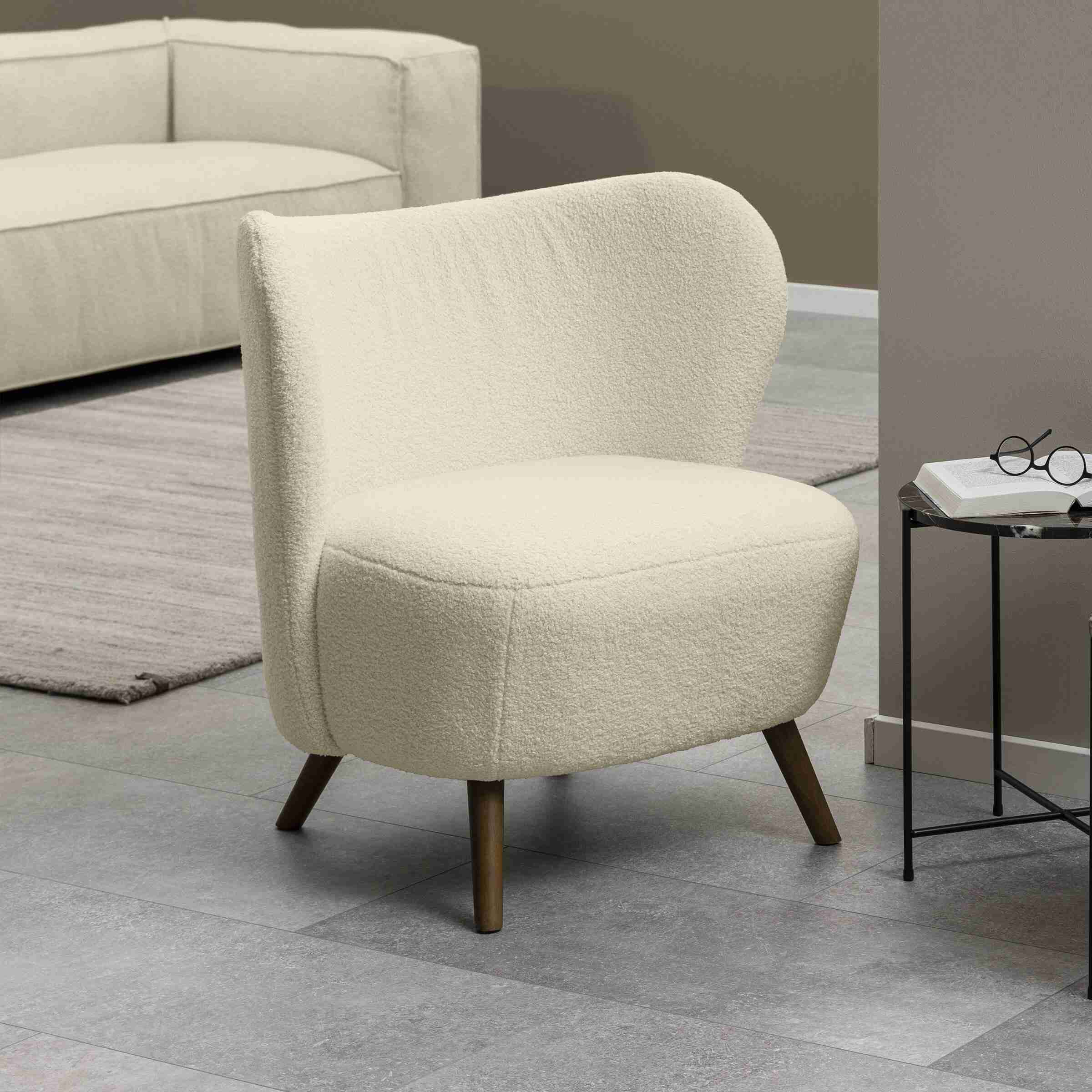Bendt Fauteuil Bram Teddy - Crëme - Japandi