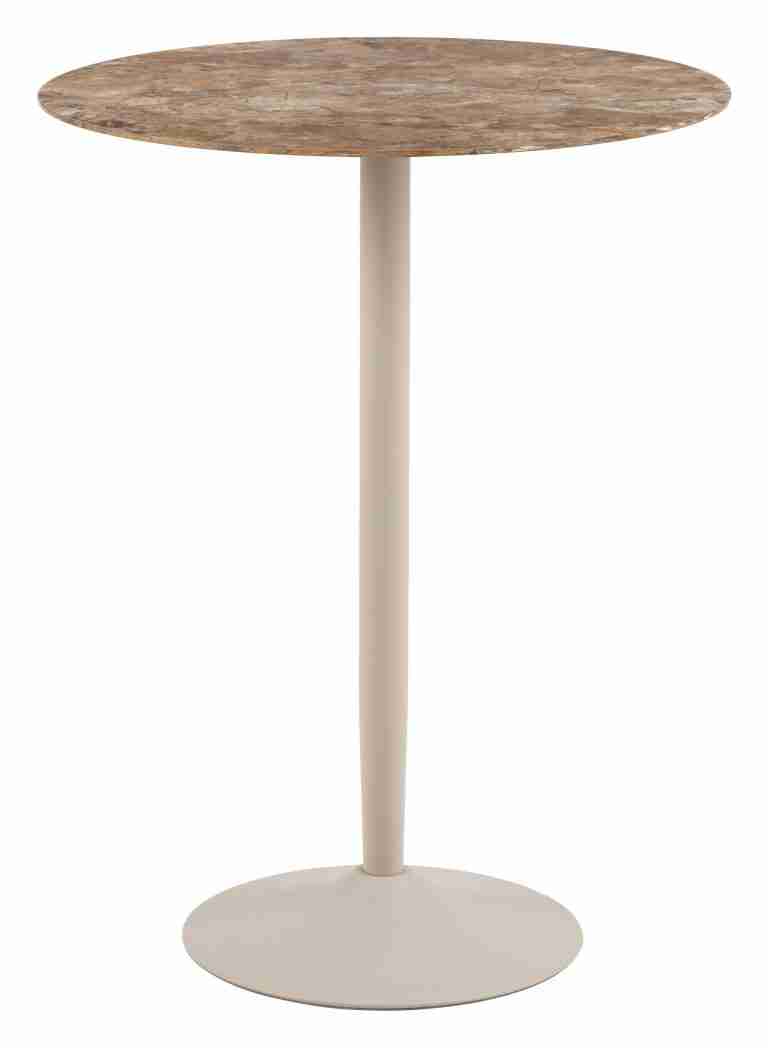 Bendt Ronde Bartafel Tempest Keramiek met marmerlook, 80cm - Bruin/Grijs