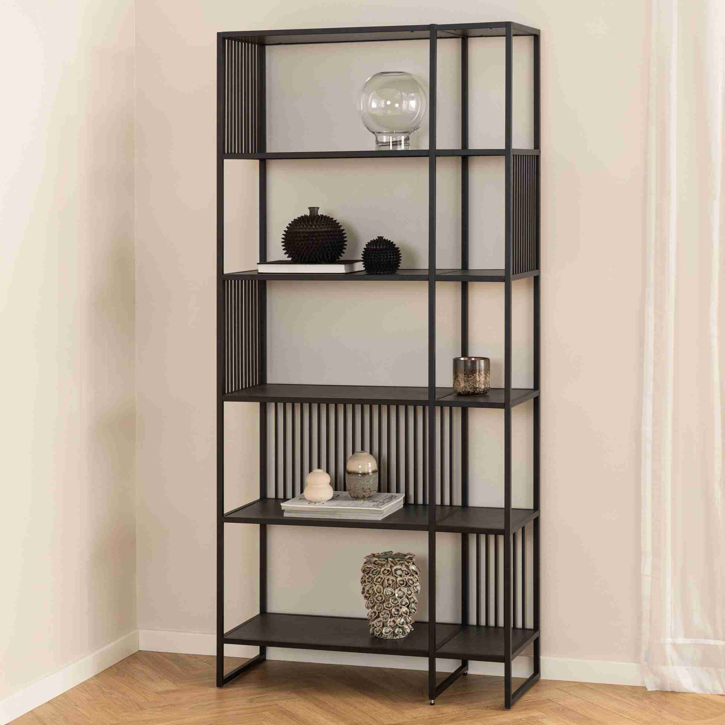 Bendt Wandrek Esme Marmerlook, 185 x 85cm - Zwart