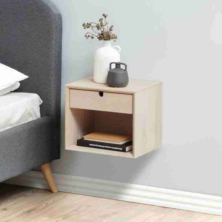Bendt Zwevend Nachtkastje Mimi met 1 lade, 33cm - Eiken