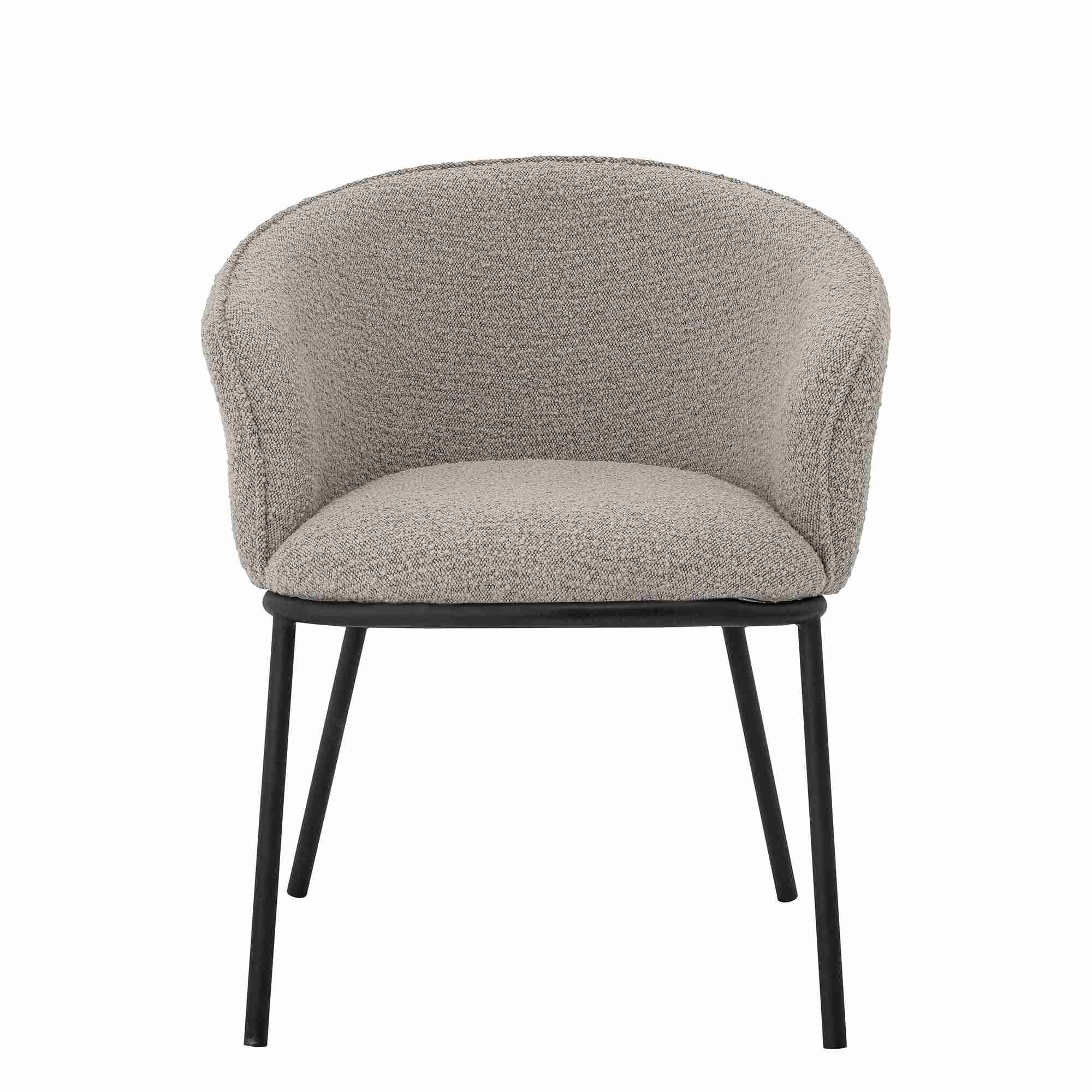 Bloomingville Eetkamerstoel Cortone Bouclé - Grijs