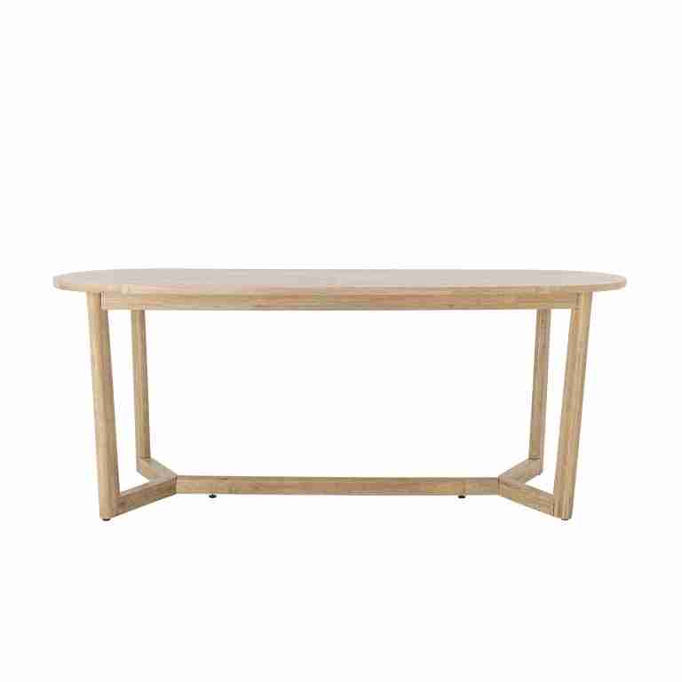 Bloomingville Eettafel Serrone Rubberhout, 200 x 100cm - Naturel - Ovaal