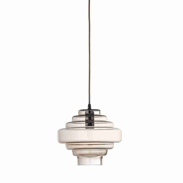 Bloomingville Hanglamp Ilua Glas, 27cm - bruin