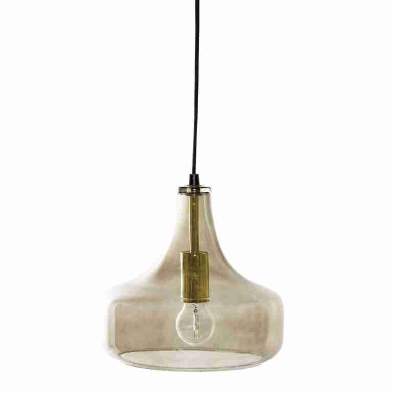 Bloomingville Hanglamp Yuser Glas - Bruin