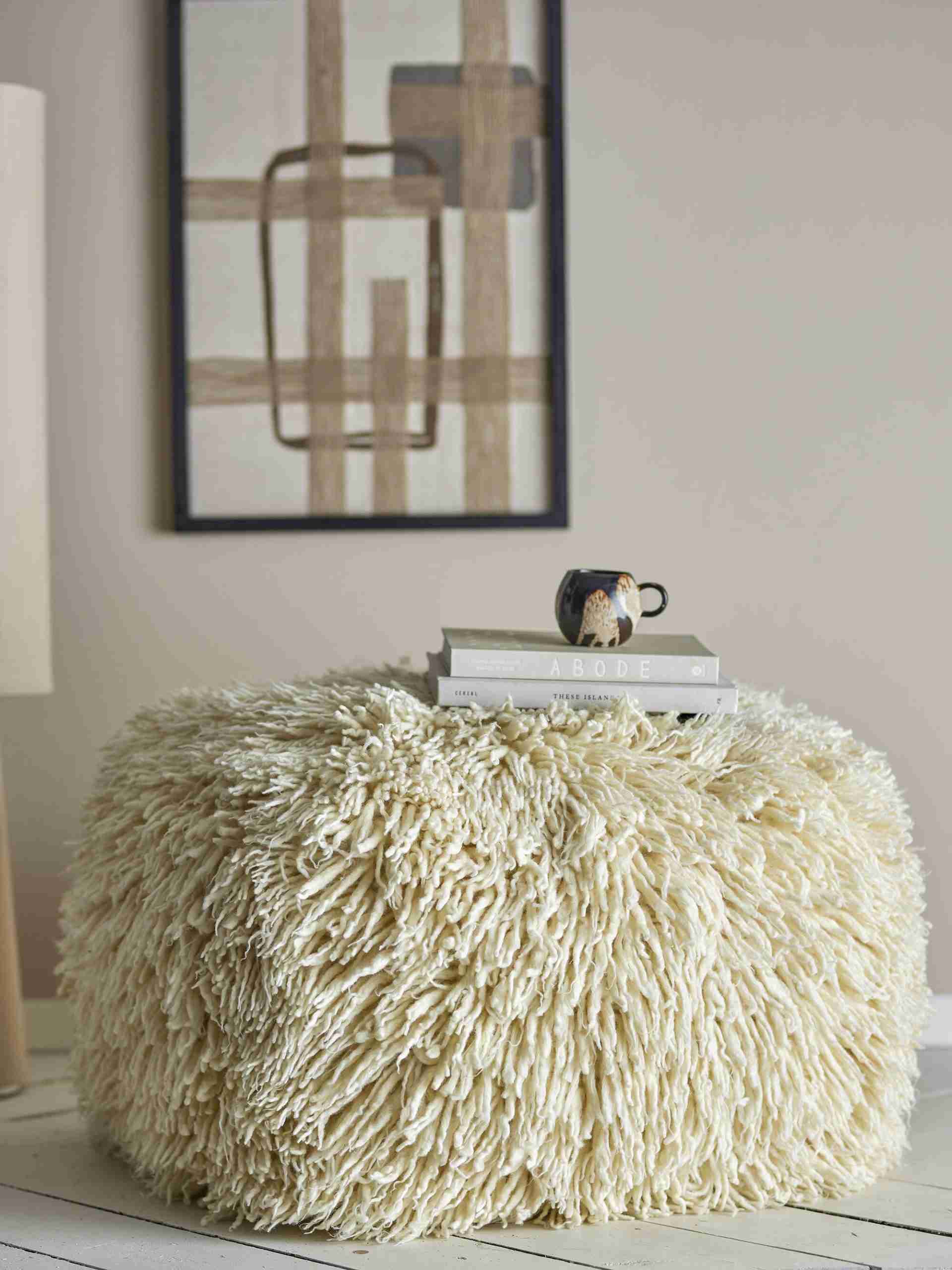 Bloomingville Poef Lomba Wol - Naturel