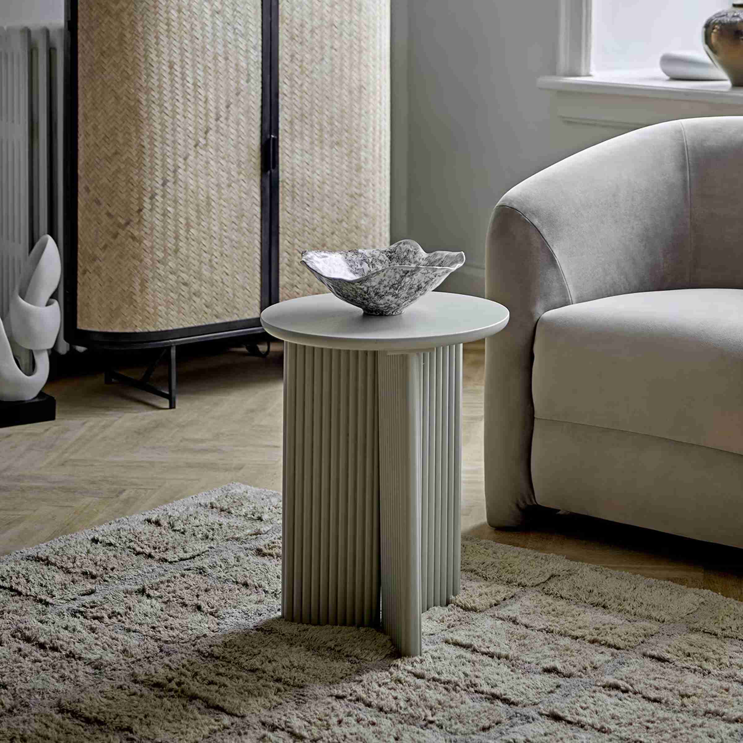 Bloomingville Ronde Bijzettafel Edith 40cm - Wit