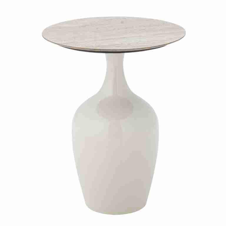 Bloomingville Ronde Bijzettafel Lecco Keramiek, 40cm - Naturel
