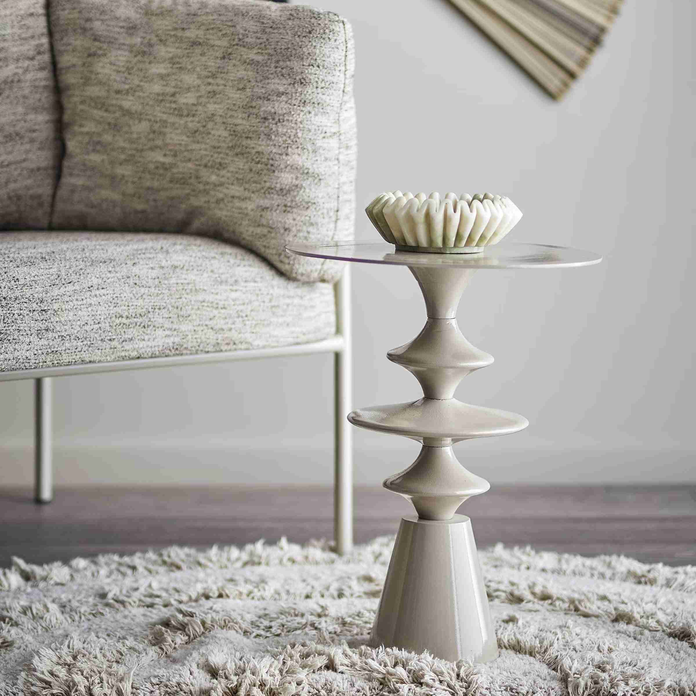 Bloomingville Ronde Bijzettafel Samio 35cm - Naturel
