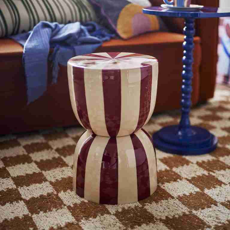 Bloomingville Ronde Bijzettafel Vrea 31cm - Meerkleurig