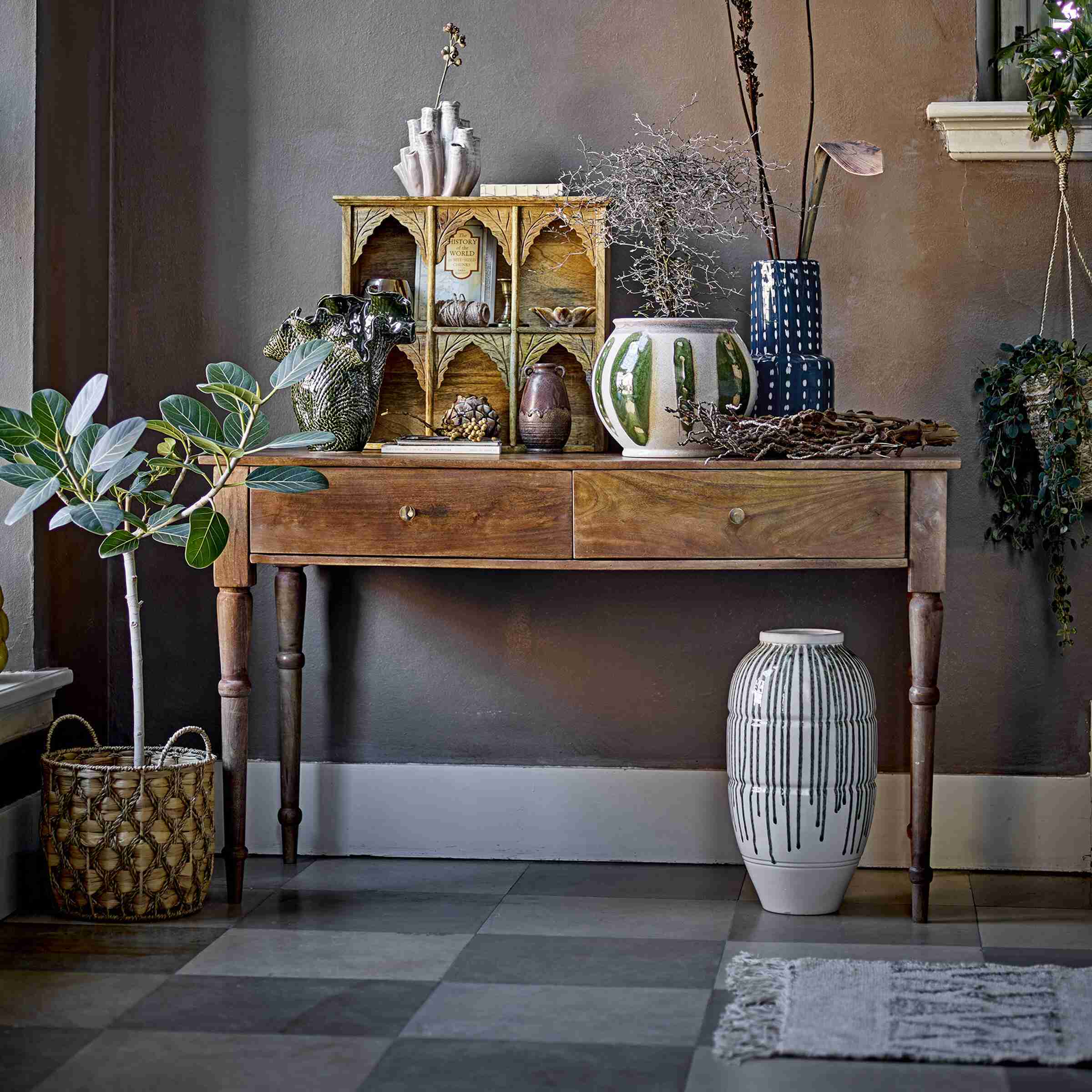 Bloomingville Sidetable Betton Mangohout 127 x 50cm - Bruin
