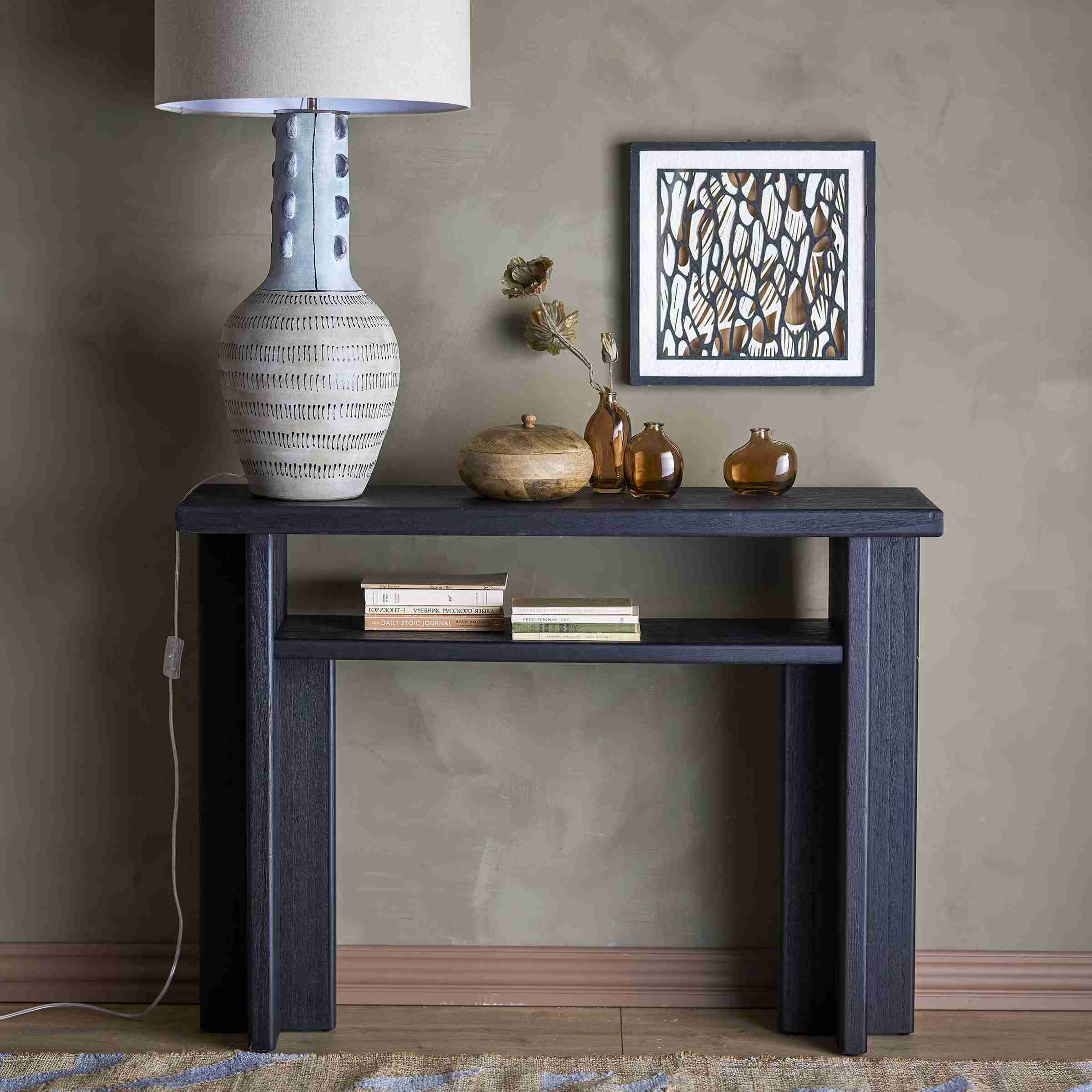 Bloomingville Sidetable Cupa 110 x 32cm - Zwart