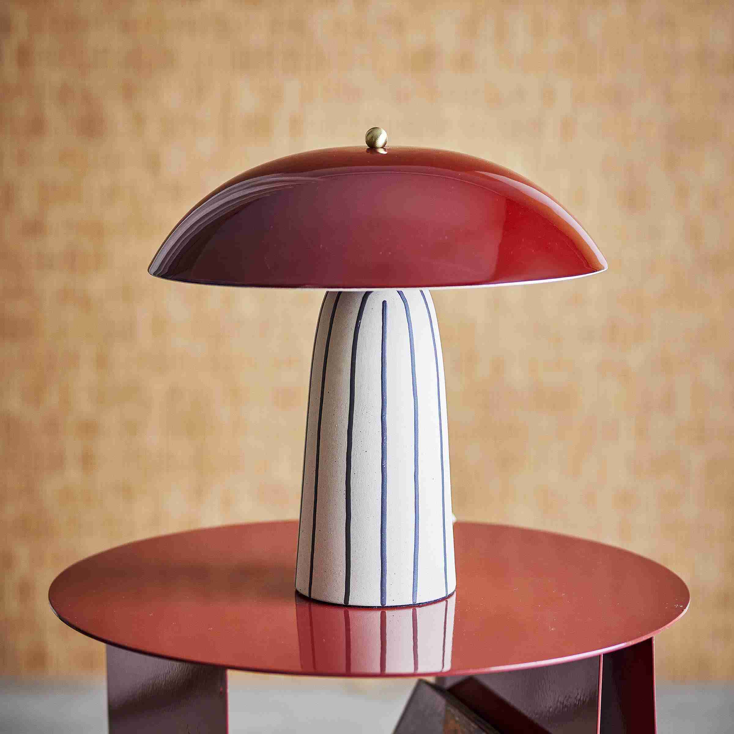 Bloomingville Tafellamp Arvid 32cm hoog - Rood