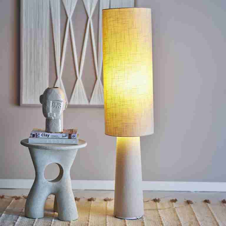 Bloomingville Vloerlamp Emmie Linnen, 120cm - Naturel