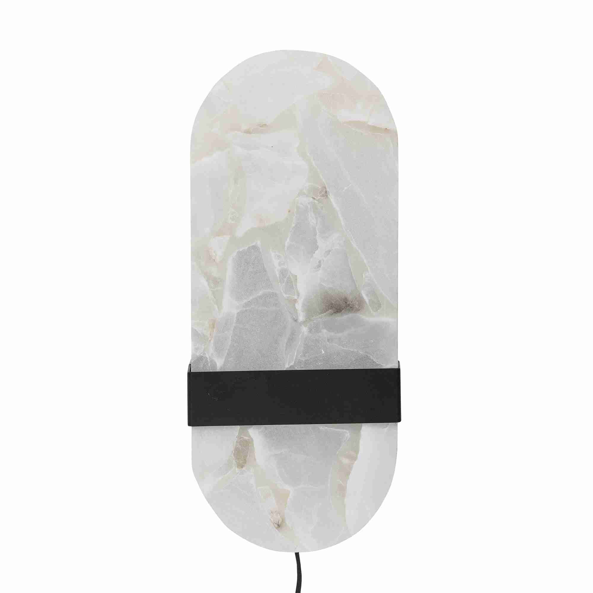 Bloomingville Wandlamp Taco Alabaster natuursteen, 38cm hoog - Wit