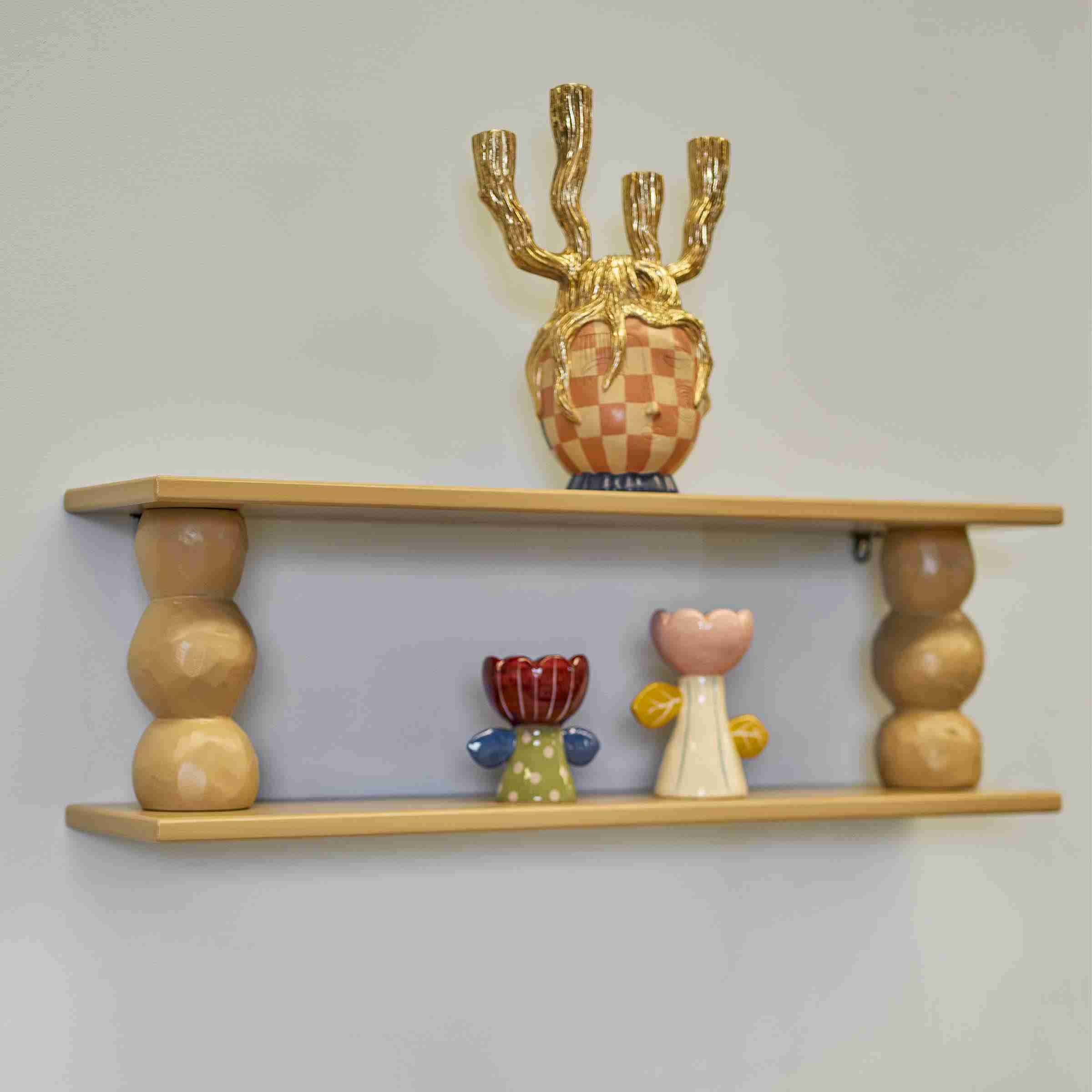 Bloomingville Wandplank Solan 80cm - Beige
