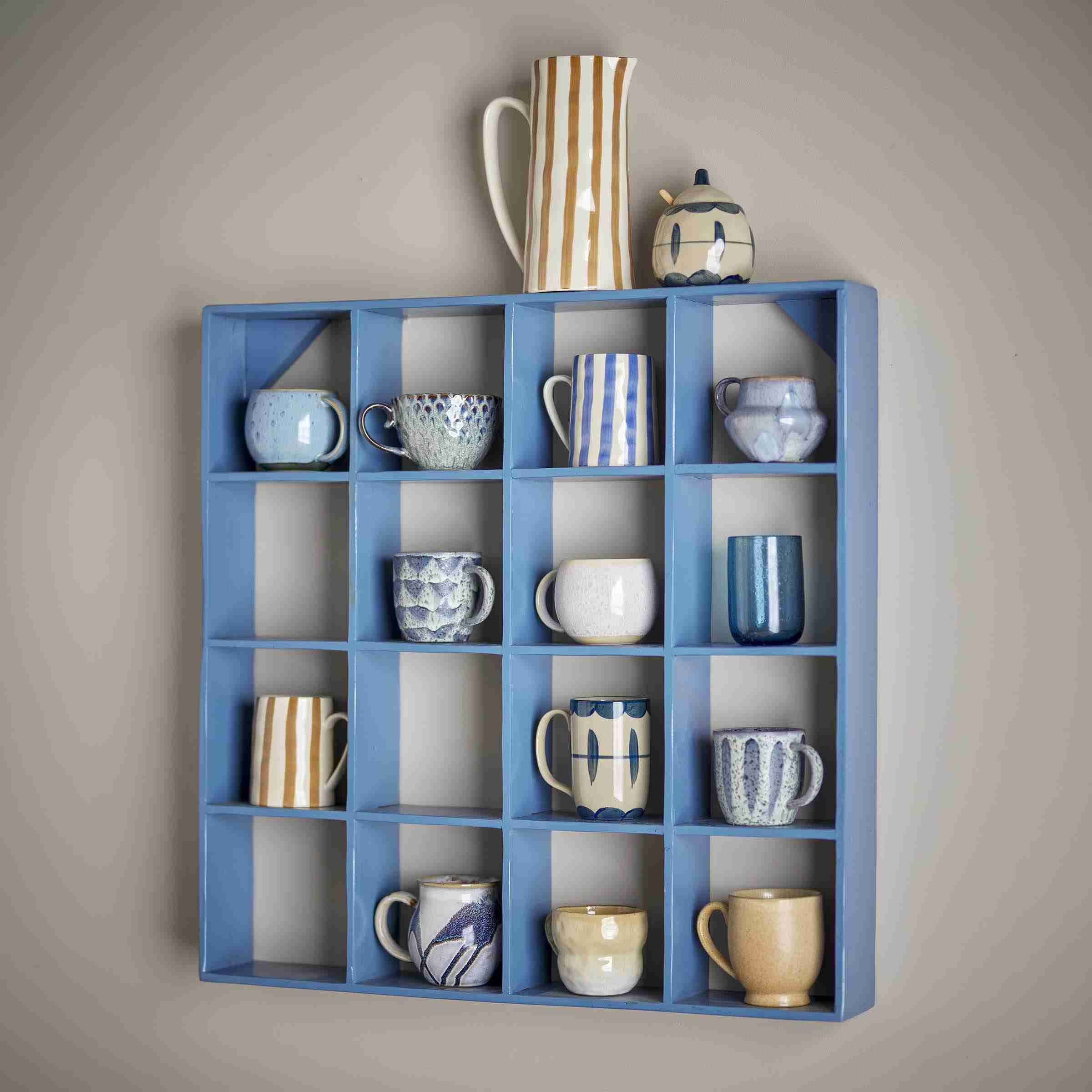 Bloomingville Wandrek Bekka 70 x 70cm - Blauw