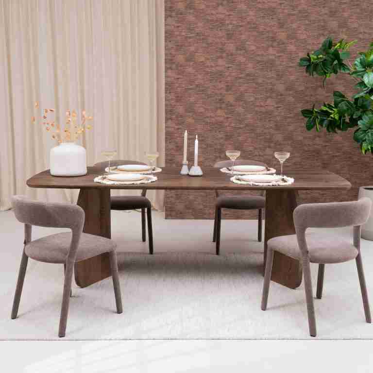 Brix Deens Ovale Eettafel Trevor Mangohout, 220 x 105cm - Bruin - Ovaal