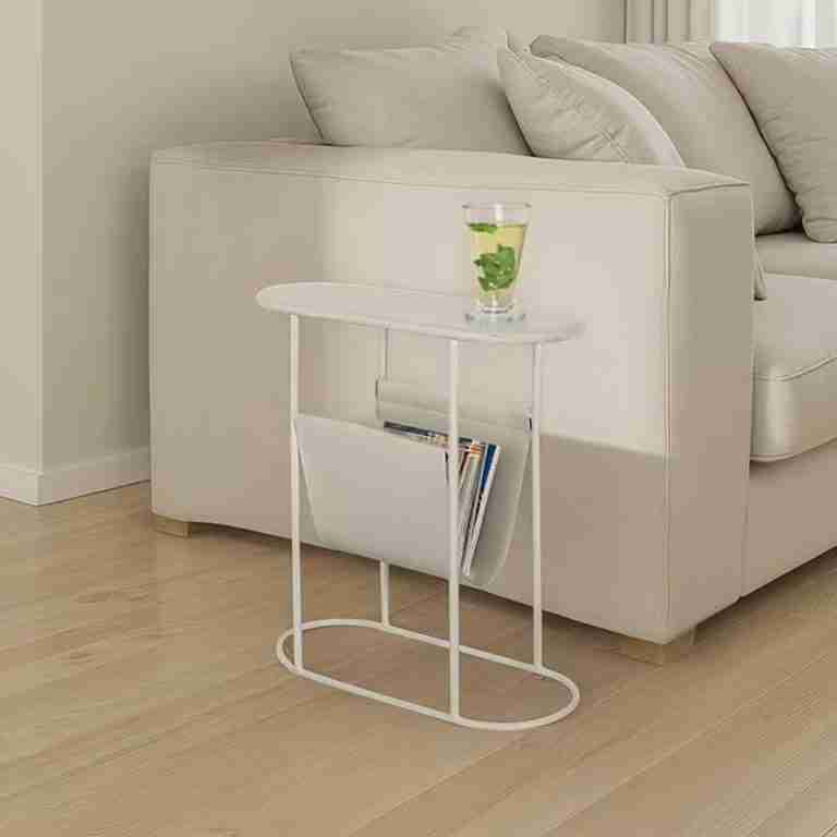 Brix Ovale Bijzettafel Luna Met tijdschriftenhouder - Beige - Ovaal