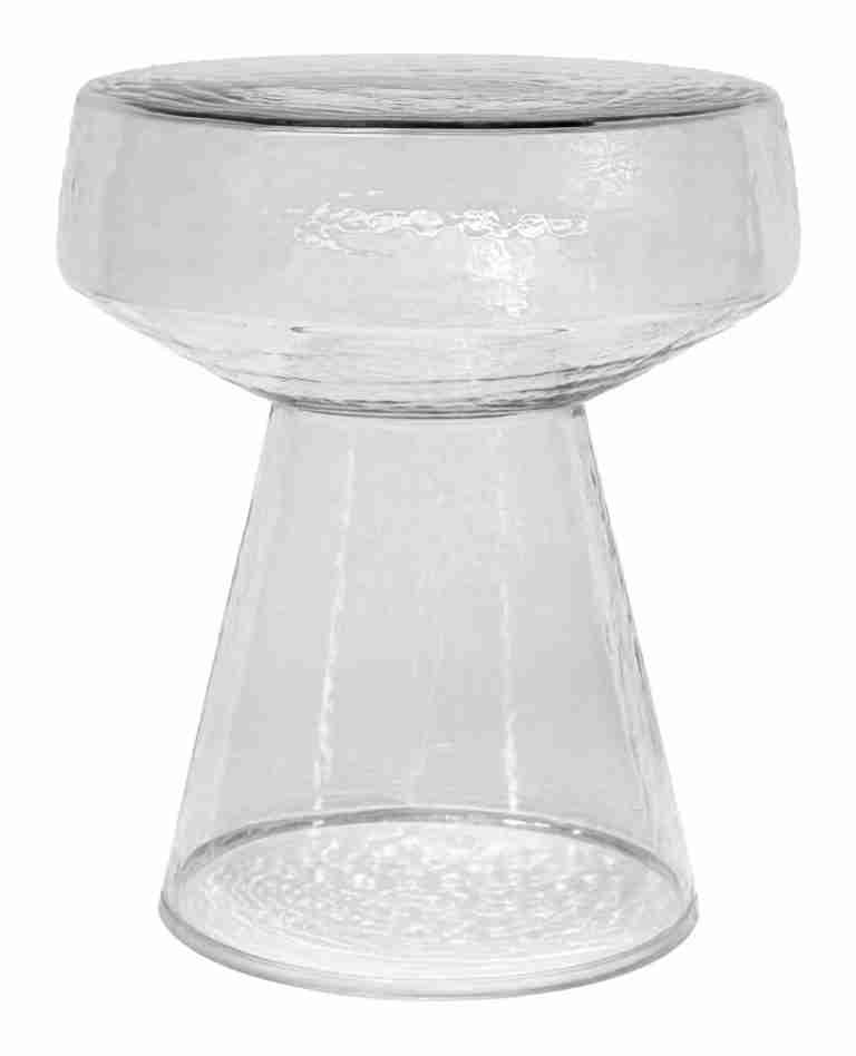 Brix Ronde Bijzettafel Bo Glas, √ò37cm - Transparant