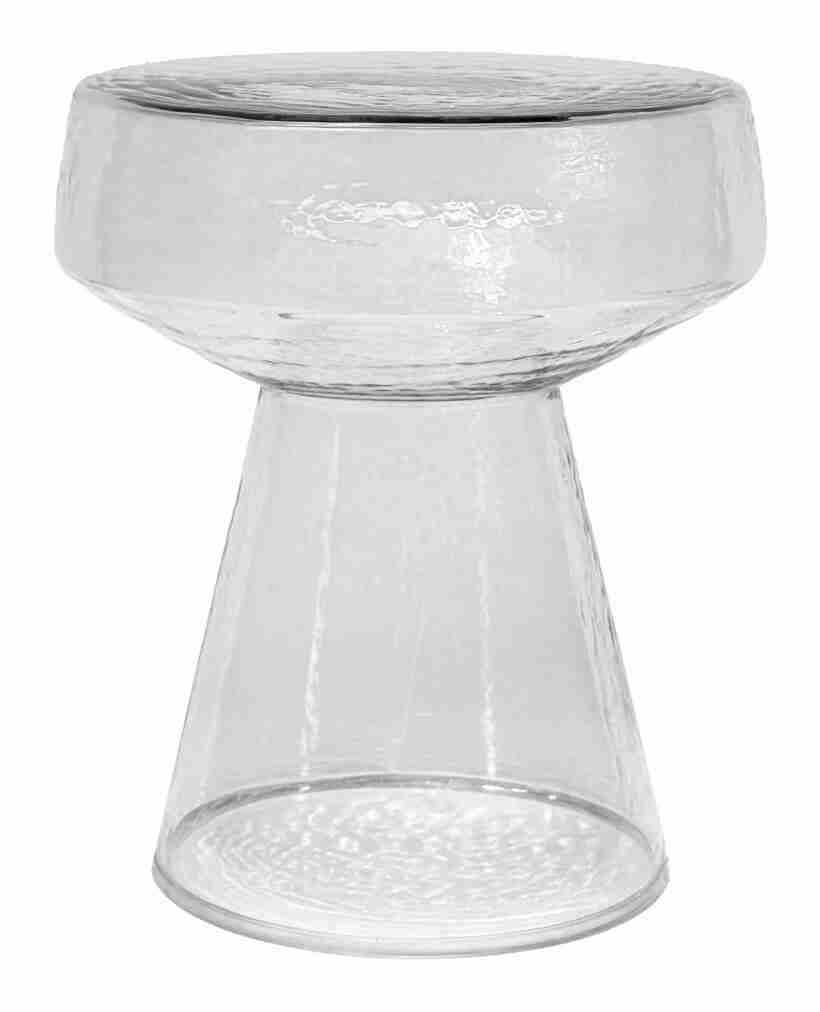 Brix Ronde Bijzettafel Bo Glas, √ò37cm - Transparant