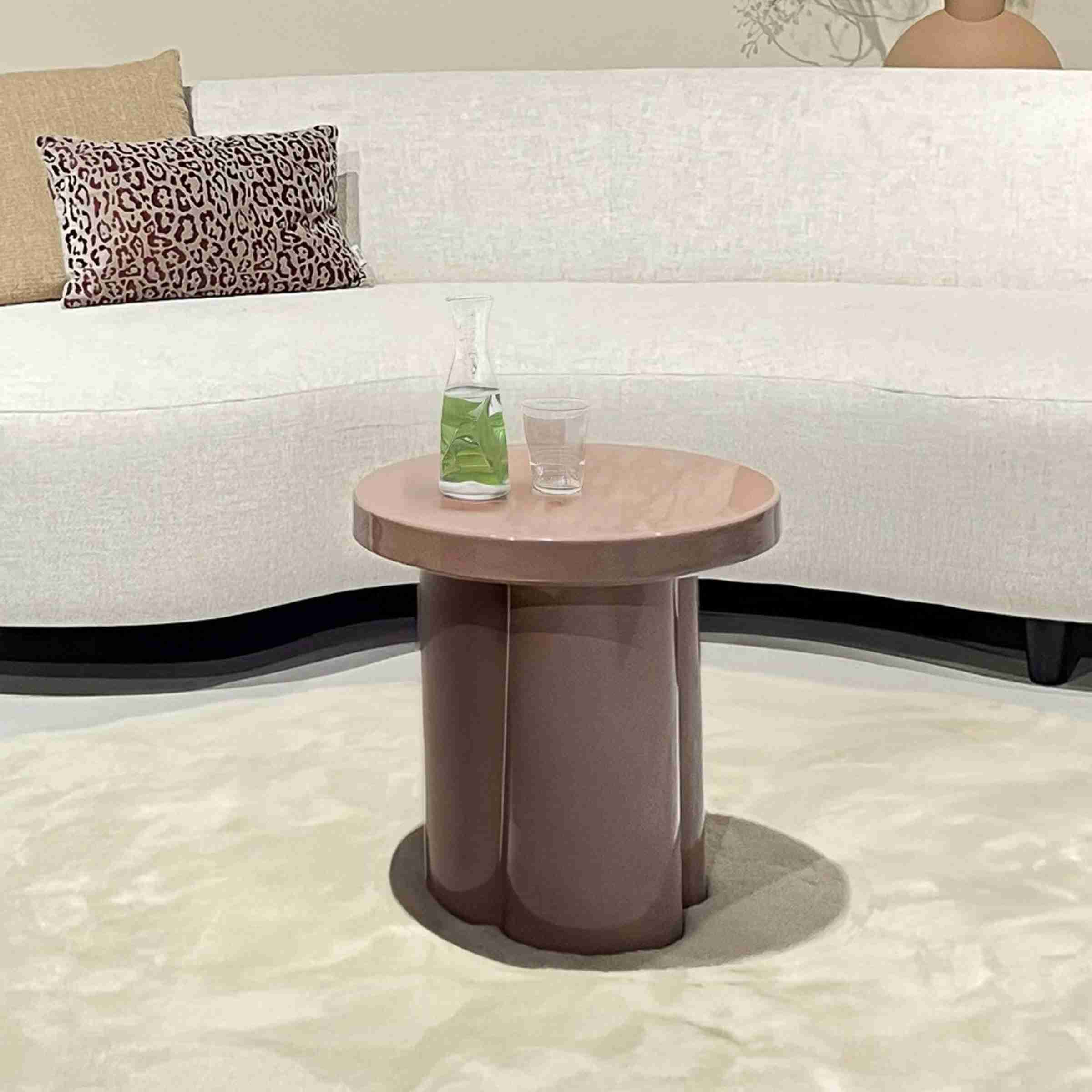 Brix Ronde Bijzettafel Noa 43cm - Vintage Roze