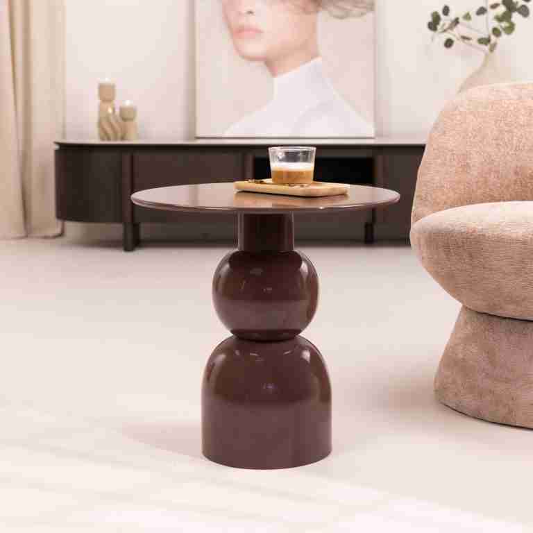 Brix Ronde Bijzettafel Wes 50cm - Roest