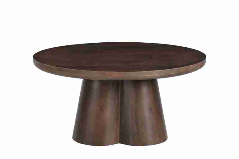 Brix Ronde Salontafel Clubs Mangohout, 80cm - Bruin
