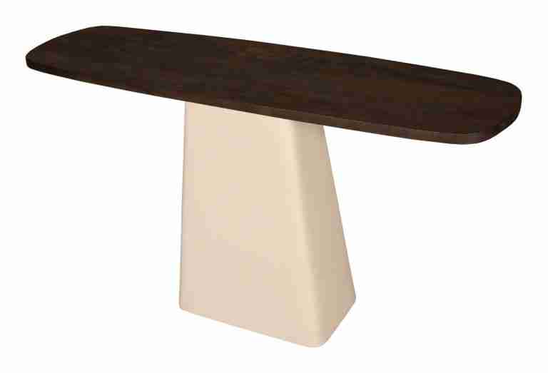 Brix Sidetable Mylon Mangohout en gecoat staal, 140cm - Bruin