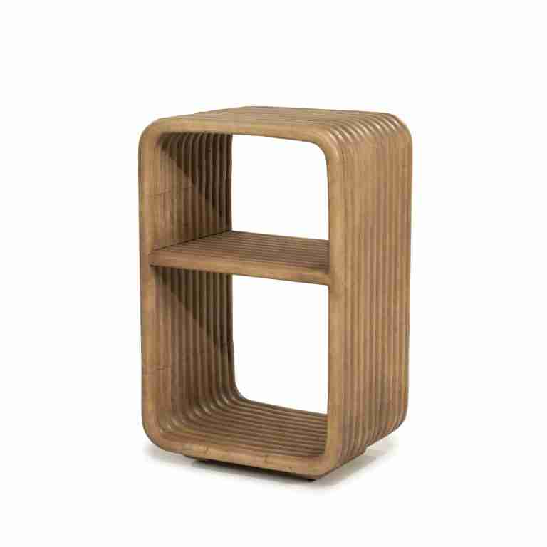 By-Boo Bijzettafel Rigato Mangohout, 40 x 30cm - Bruin