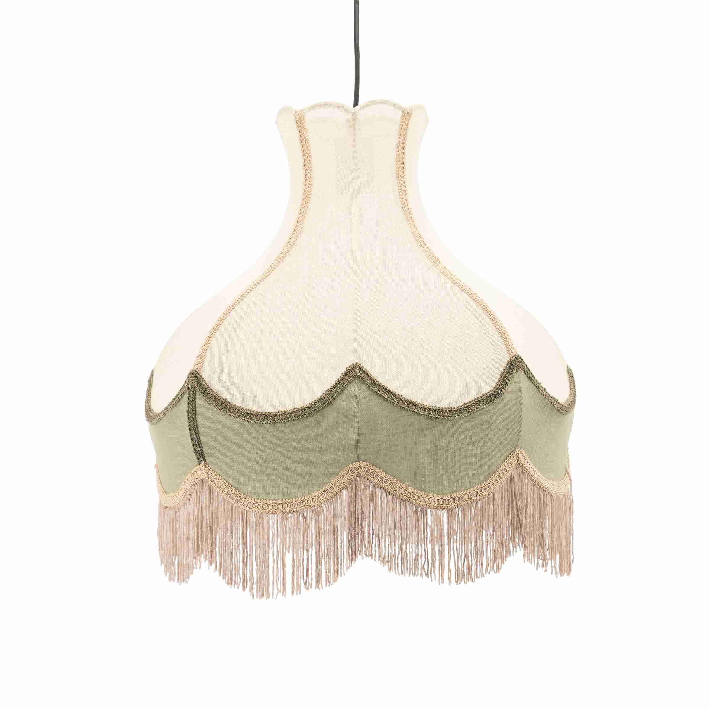 By-Boo Hanglamp Fringaloo Katoen en jute - Groen