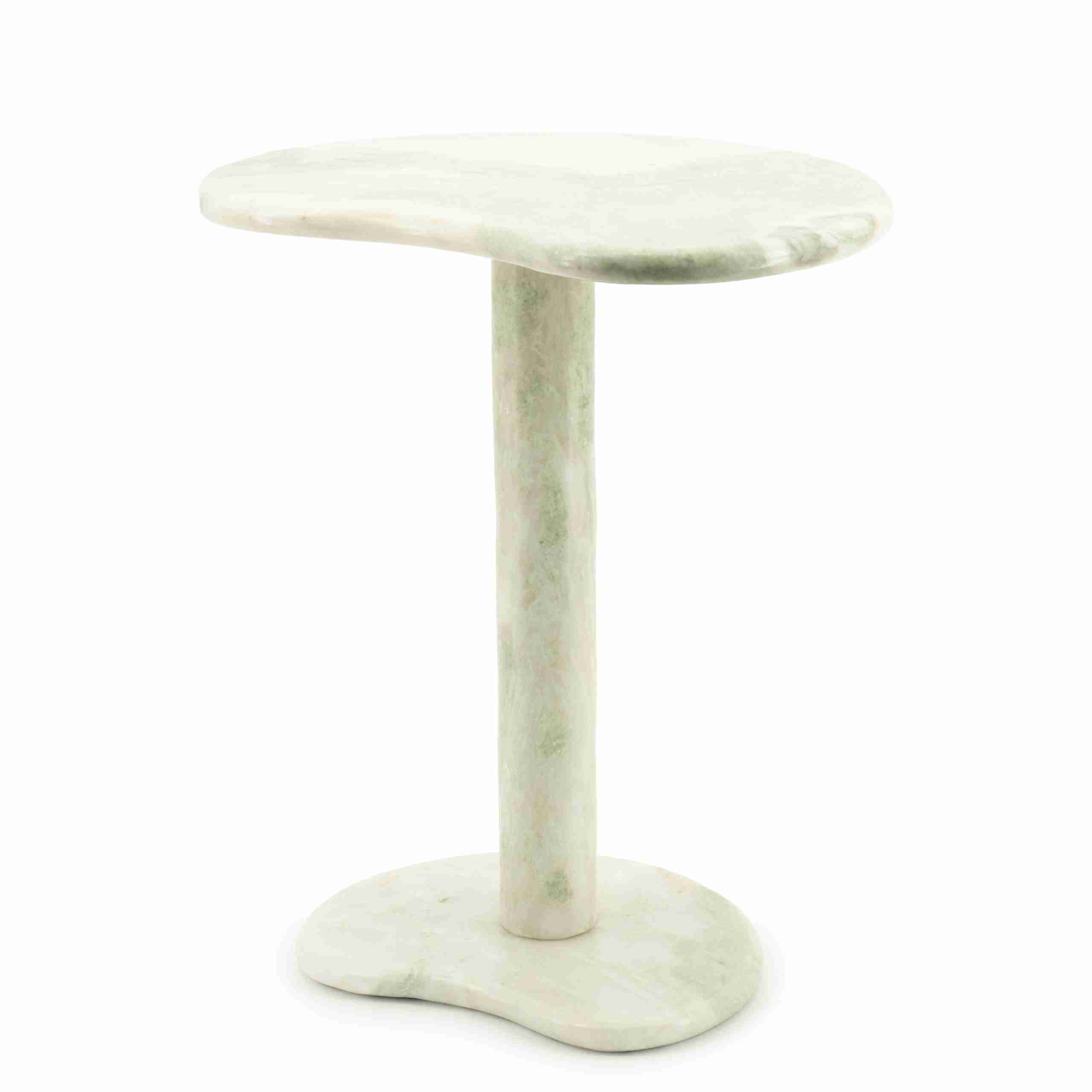 By-Boo Organische Bijzettafel Verde Marmer, 45 x 33cm - Groen