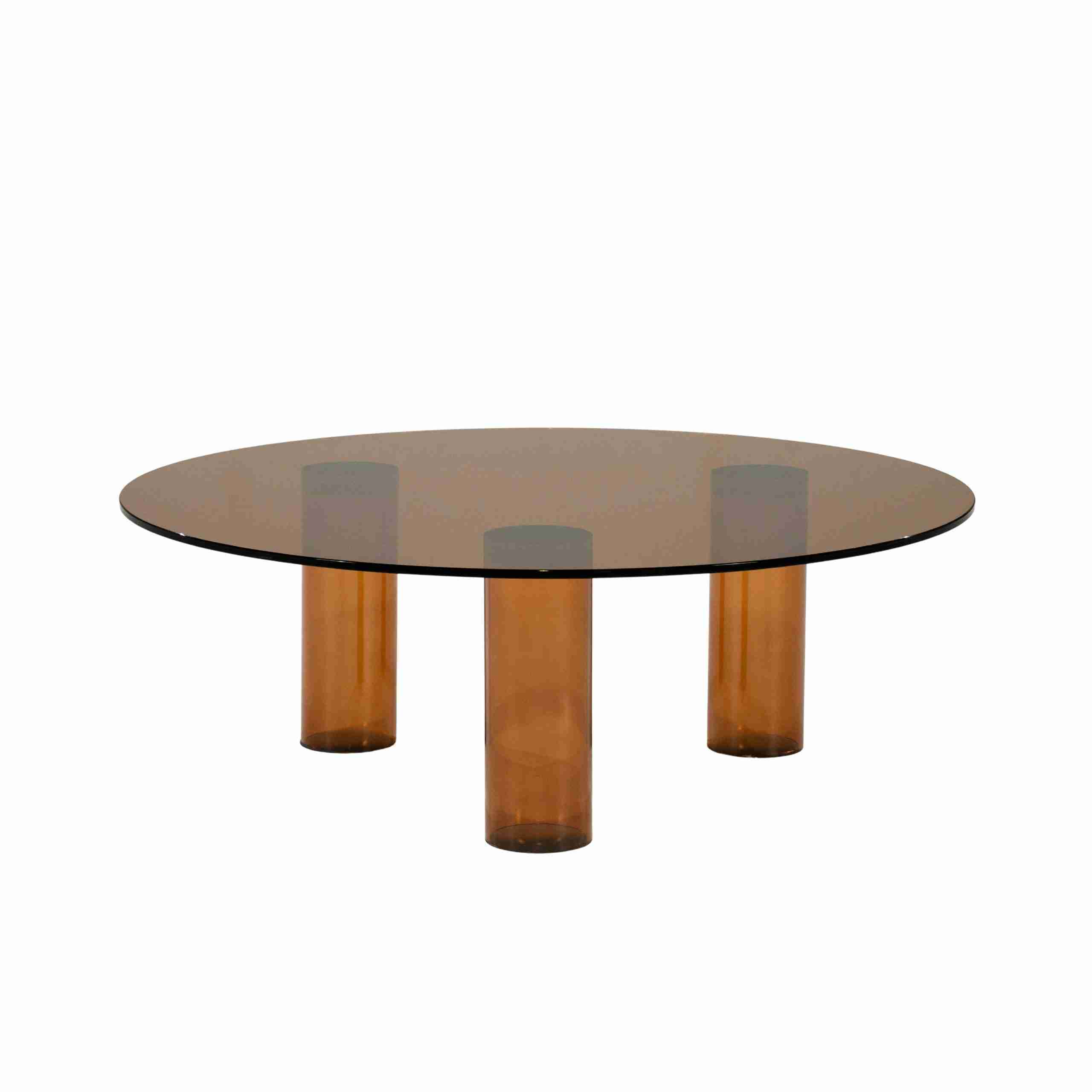 By-Boo Ronde Salontafel Aero Glas, 100cm - Bruin